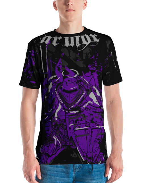 Men's Purple Armor of God All Over Print Christian T-shirt
