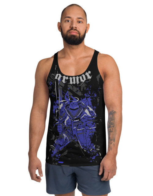 Men's Blue Armor of God All Over Print Christian Tank Top