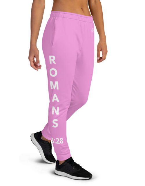 Women's Pink Romans 8:28 Joggers